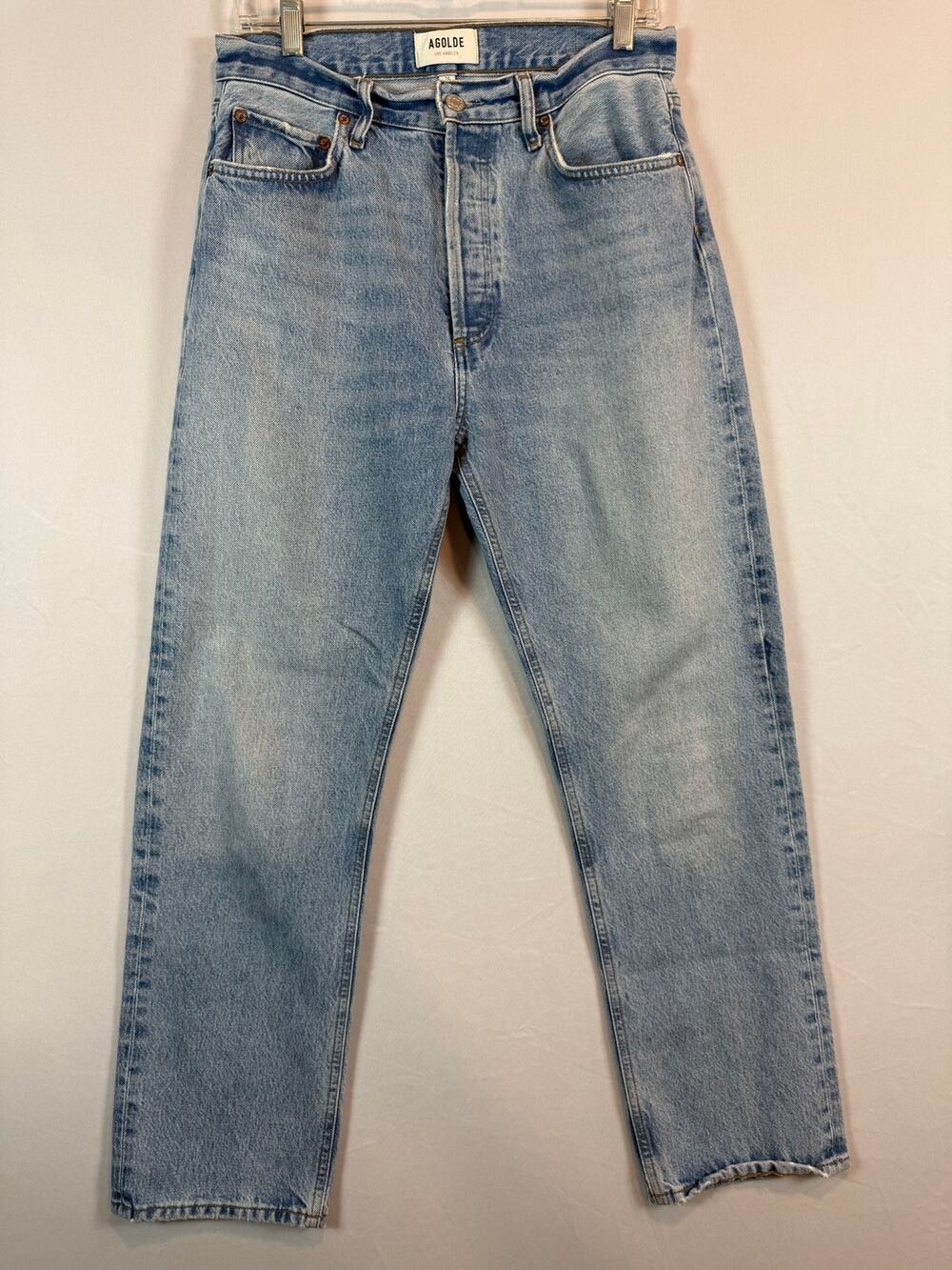 AGOLDE 90s Pinch Waist Straight Jeans 28 Infinite Light Wash High Rise